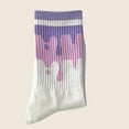thumbnail image 7 of Wancir Y2k Love Print Crew Socks Casual Cotton Cute Socks Purple Ankle Socks for Women Preppy Aesthetic Clothes, 7 of 7