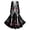 /c4Black24, variant on Huowey Women Halloween Witch Gothic Skeleton Dresses Flowy Elegant Cosplay Party Gown Long Sleeve V-Neck Soft Photo Dress,,S