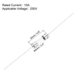 thumbnail image 2 of Uxcell Glass Fuse Time Delay Fuse with Wire UL Listed Slow Blow Fuse for Home Appliances A 10  5x20mm, 2 of 5