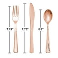 thumbnail image 4 of Rose Gold Assorted Plastic Disposable Cutlery 24 Count Forks Spoons Knives by Way to Celebrate, 4 of 7