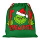 thumbnail image 1 of THE 2024 Grinch Gift Bag, Double Sided Printed Gift Bag, Xmas Drawstring Bag, Green Drawstring Gift Bag For Holiday,Double-sided Printed New Year Gift Bag Drawstring Bag Linen, 1 of 3