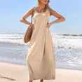 thumbnail image 4 of Liquidation d'Économies d'Été! Robe Courte Décontractée Sans Manches pour Femme, Été Printemps, Col Rond, Débardeur Ample, Robe Courte de Plage, Tendance pour Vacances, Plage Ou Événements Décontractés Liquidation Ventes Aujourd'hui Aubaines Prime, 4 of 9