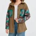 thumbnail image 4 of Spring Autumn Aztec Print Corduroy Jacket Girls Kids Casual Button Down Loose Lapel Jacket Coat for 5-14 Years, 4 of 6