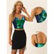 thumbnail image 2 of Corpiño de color Brillante Y2K Top de Tirantes con Lentejuelas para Mujer Camiseta sin Mangas Verde XS, 2 of 6