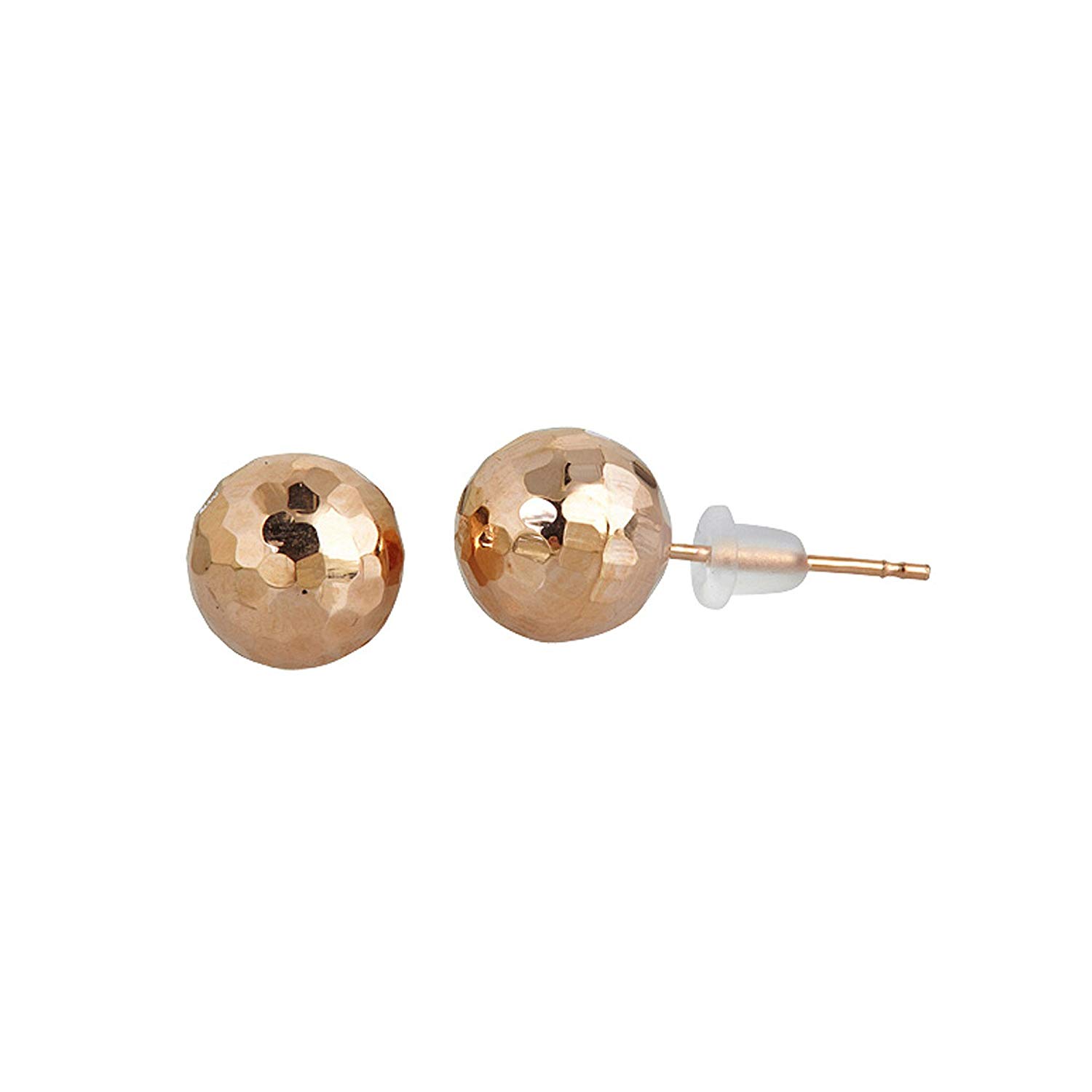 Decadence 14K Gold 6MM DC Ball Stud Earrings