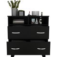 thumbnail image 5 of Two-drawer and shelf black dresser / Ideal for organizing personal items, 5 of 5