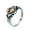 Brown, variant on Men's Women's Stainless Steel Personalized Vintage Prismatic Gemstone Ring Green Size 11