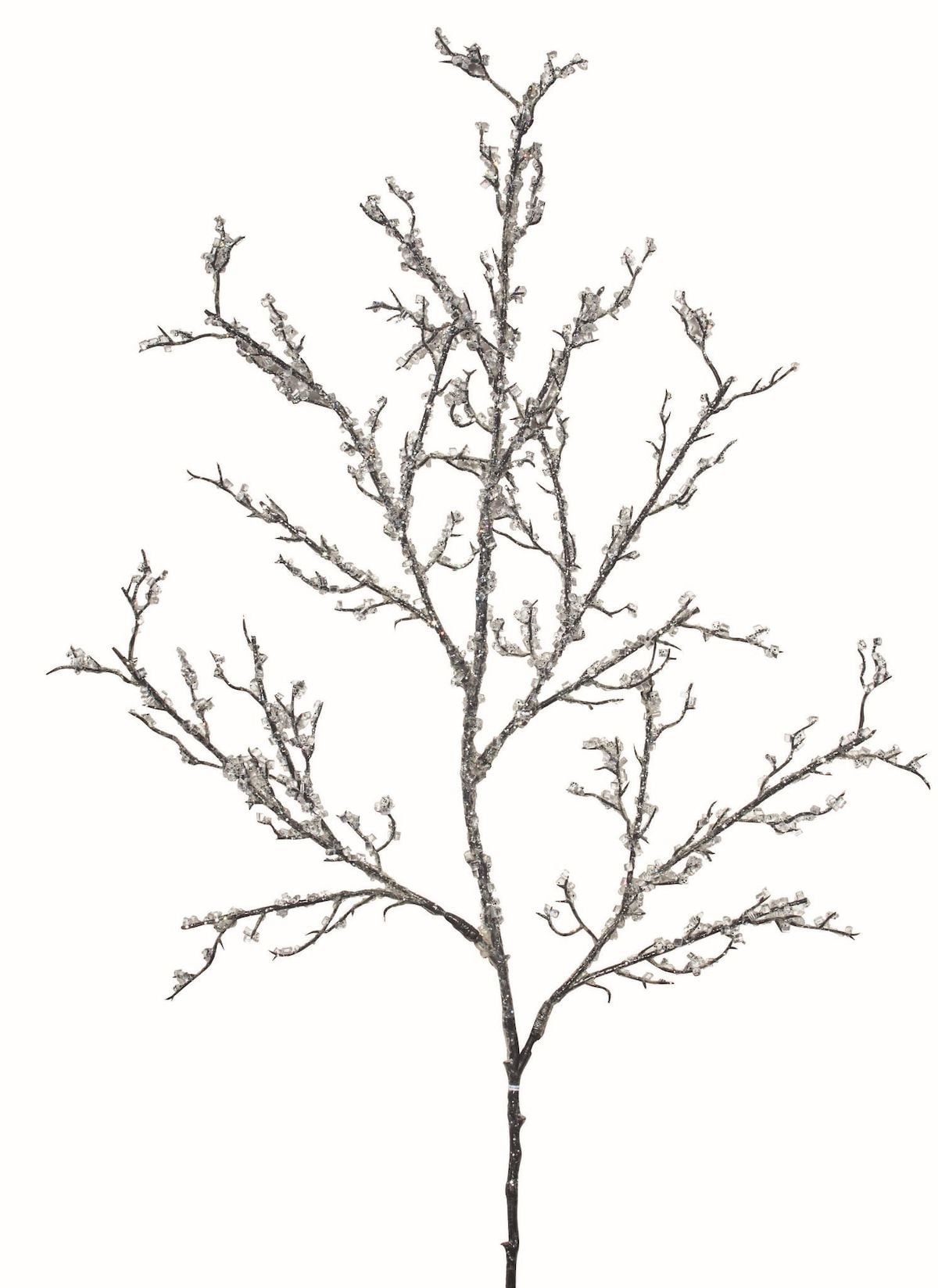 Iced Crystal Twig Spray Faux Plants And Trees