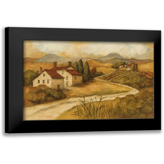 Olson, Charlene 14x11 Black Modern Framed Museum Art Print Titled - Traveling the Countryside II