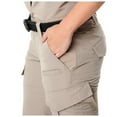thumbnail image 4 of 5.11 Work Gear Women's Fast-Tac Cargo Professional Uniform Pants, Polyester Ripstop, Khaki, 12 Long, Style 64419, 4 of 6