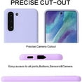 thumbnail image 2 of Designed for Samsung Galaxy S21 Fan Edition,Slim Liquid Silica Gel Shockproof Phone Cover Soft Anti-Scratch Microfiber Lining Protection Case for Samsung Galaxy S21 FE (Light Purple), 2 of 7