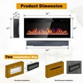 thumbnail image 6 of Greenpod 42" Electric Fireplace Recessed and Wall Mounted, 1500W Fireplace Heater and Linear with 16 Adjustable Flame Colors/Timer/Touch Screen/Remote Control, 6 of 12