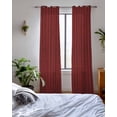 thumbnail image 3 of Red Plants Texture Sheer Curtains 63 Inch Length 2 Panels Set for Living Room/Bedroom, Vintage Country Trees Pattern Kitchen Curtains Grommet Semi-Sheer Curtains Drapes Window Treatments 42"x63"x2, 3 of 7