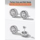 thumbnail image 3 of Pendiente de botón PROSTEEL para Hombre con Runas vikingas Piedra de nacimiento de plata esterlina Abril, 3 of 6