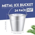 thumbnail image 3 of 24 Pcs Metal Wine Bucket Bulk Beer Bucket Ice Pails with Handle Champagne Soda Ice Bucket Party Beverage Chiller for Summer Picnic Buffet BBQ Home Bar Club(Silver,7.1 x 6.5 x 5.1"), 3 of 11