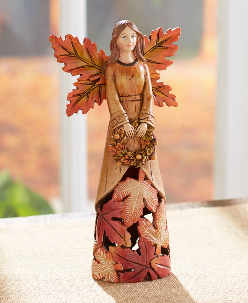 The Lakeside Collection Harvest Leaf Angel Figurine
