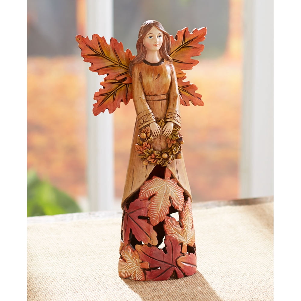 The Lakeside Collection Harvest Leaf Angel Figurine