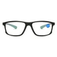 thumbnail image 2 of Men Blue Light Blocking Sports Black Reading Glasses 4.00 Ultra-light Two-tone Presbyopic Glasses Square Readers +4.00, 2 of 5