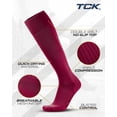 thumbnail image 2 of Finale Soccer Socks Men & Kids - Knee High Soccer Sock for Youth, Boys, Girls & Adults (Cardinal Red, Large), 2 of 2