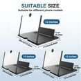 thumbnail image 2 of Screen Magnifier New Version - Mobile Phones Magnifier,Foldable 3D HD Pull-Out Mobile Phone Screen Magnifying Stand for Movies, Videos, Phone Magnifier for All Smartphones (Black, 12"), 2 of 6