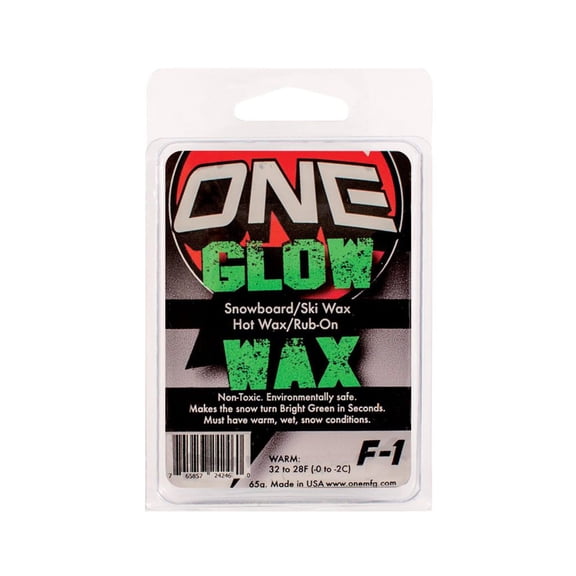 One MFG F-1 Glow Wax 65g Glow Green in the Snow