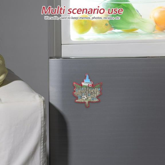 NICEXMAS Resin Maple Leaf Refrigerator Magnet with Detailed Canadian Map Design for Fridge Decoration