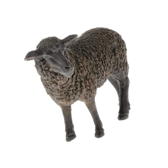VONKY Realistic Plastic Animal Figure Simualtion Model Toys Black Sheep