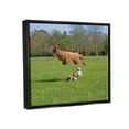 thumbnail image 4 of Stupell Industries Jumping Dogs in Field Animals & Insects Photography Black Floater Framed Canvas Art Print Wall Art, 21 x 17, 4 of 10
