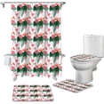thumbnail image 2 of FMSHPON Wildlife Decor 4 Piece Bathroom Set Shower Curtain Bath Rug Contour Mat and Toilet Lid Cover, 2 of 8