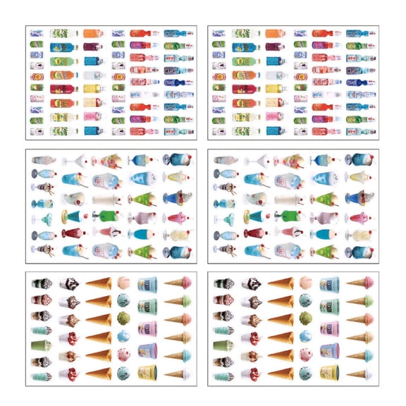 Sticker Booklets, 6 Sheets Decorative Life Sticker for Scrapbooking, Journaling, Art Craft, Album, Journaling, Journals