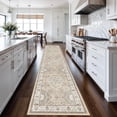 thumbnail image 7 of Hallway Washable Runner Rug - 2'6x12 Kitchen Rugs Entryway Vintage Soft Floor Mat Non Slip Indoor Farmhouse Carpet For Bathroom Living Room Bedroom (2'6''x12'  Beige), 7 of 7