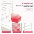 thumbnail image 4 of Resenkos Filing Cabinet Office Drawers, Office Storage Cabinet,6 Drawers Rolling Storage Cart Organizer-Pink, 4 of 7
