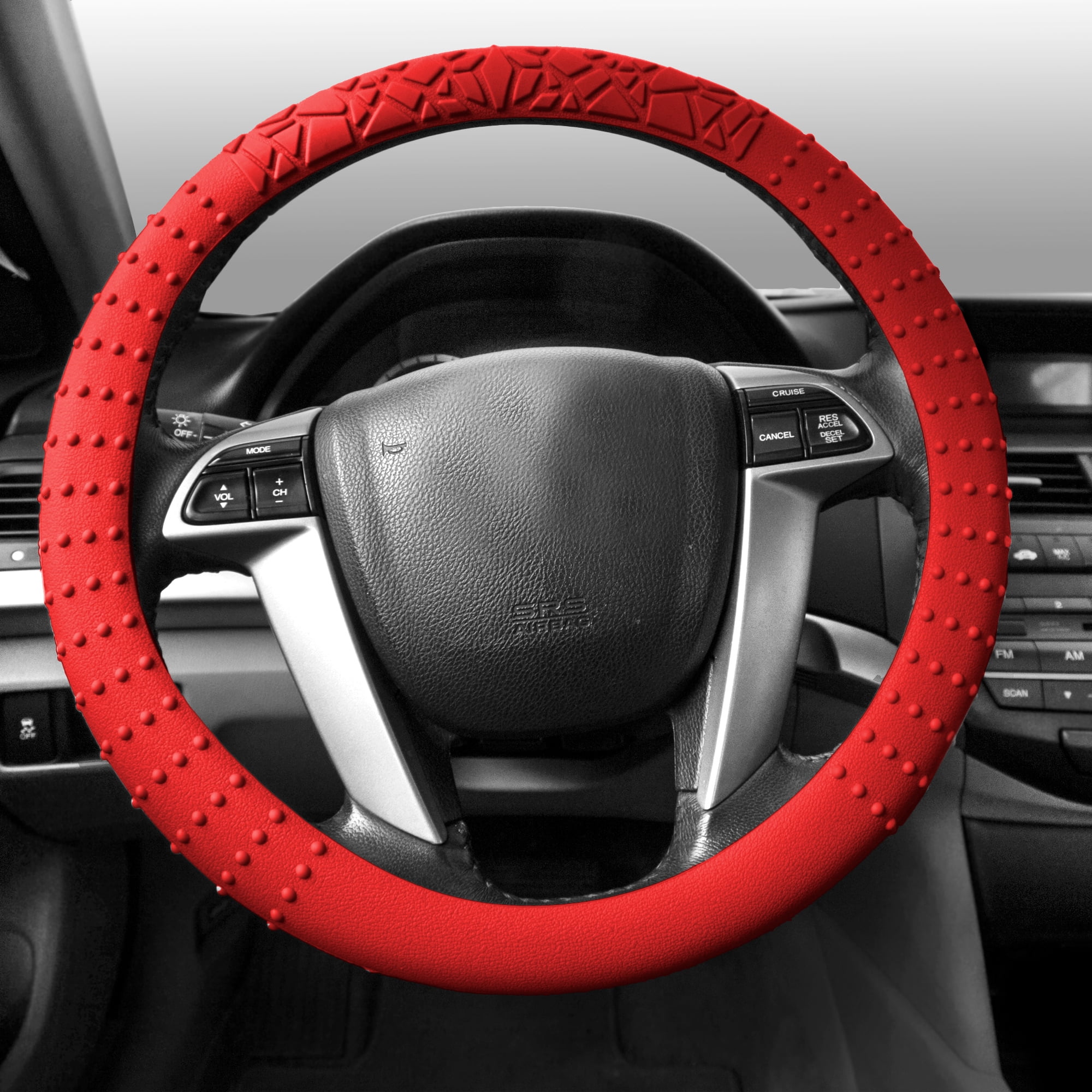 FH Group, Silicone Steering wheel cover 14 Colors Nibs Sturdy Massage Ask Me Who I Tied To The Steering Wheel