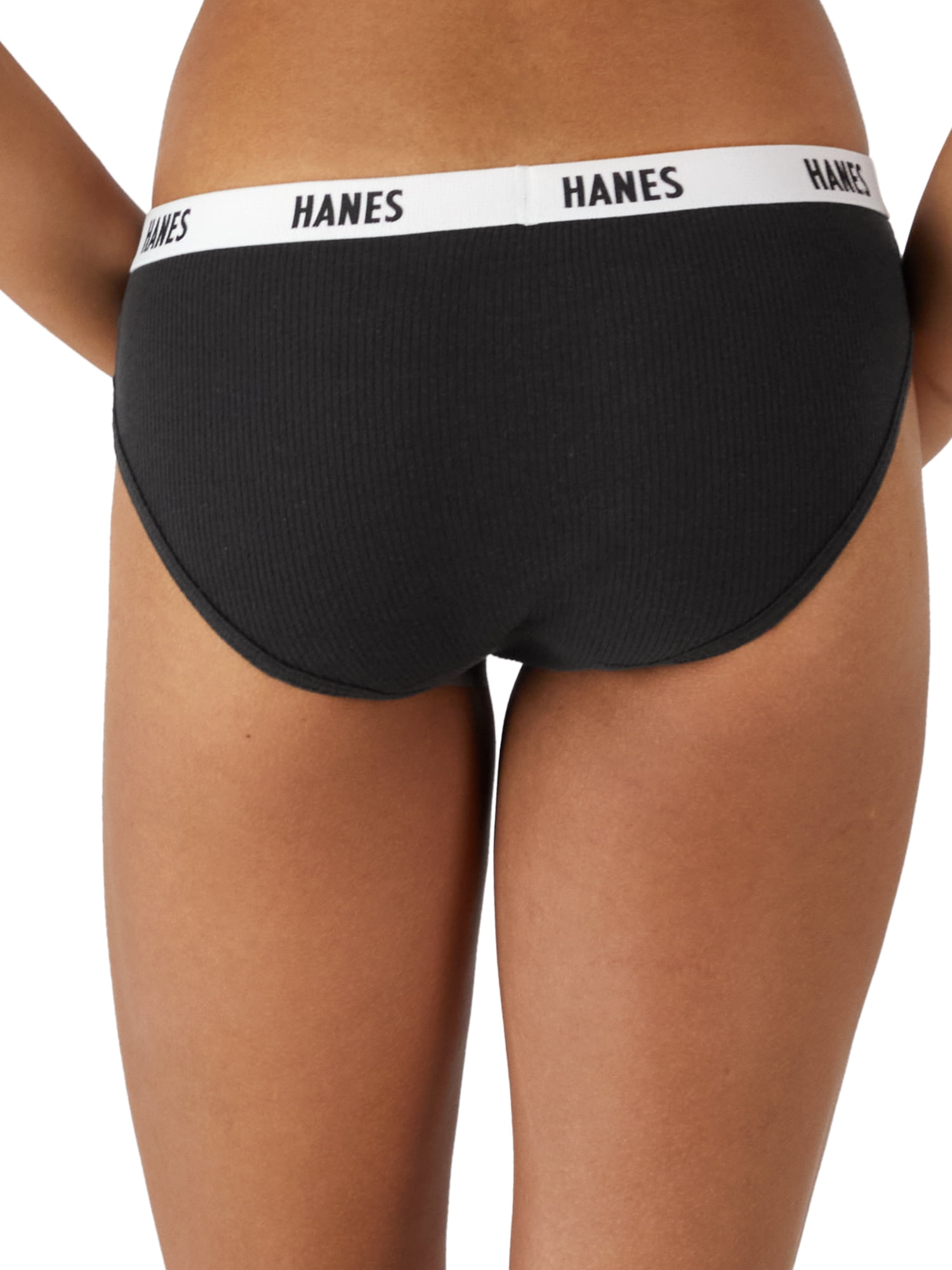 Hanes Women’s Ribbed Cotton Bikini Underwear, 3-Pack