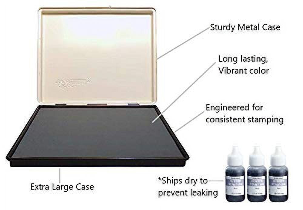 Infusion 8" x 12" Extra Large Industrial Stamp Ink Pad, Your Go to Large Stamp Ink Pad for Bright Color, Even Coverage and Durability, Gray Stamp Pad
