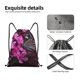thumbnail image 4 of Fotbe Pink Blossoms Butterfly Bolsa Mochila con Cordón Estampada, Bolsa de Gimnasio Deportiva, Bolsa Cinch, Bolsa con Cordón para Hombres y Mujeres-Small, 4 of 6