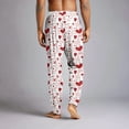 thumbnail image 6 of Fgvctg Valentine's Day Pajamas for Men Lover Heart Graphic Elastic Bottom Pajamas Sleepwear High Waisted Pj Pant Oversized Spring Fall Drawstring Lounge Pants with Pockets Wine XL, 6 of 6