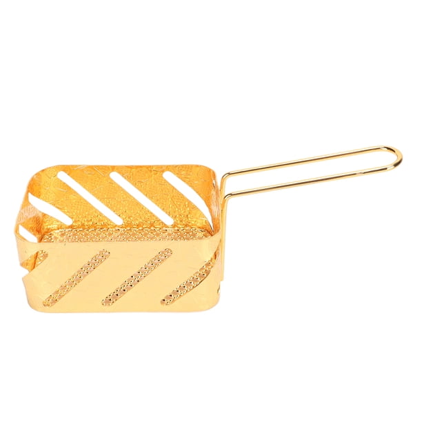 Cesta para papas fritas Jadeshay dorada cesta para freidora filtro para alimentos fritos