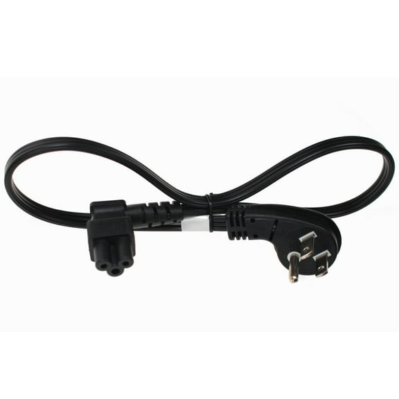 SF Cable Low Profile NEMA 5-15P to C5 Right Angle Power Cord, 2 feet