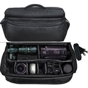 eDealz Extra Large Soft Padded Water Resistant Camcorder Equipment Gadget Bag/Case for Cameras Camcorders and DSLR, Pro Equipment Travel
