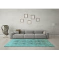 thumbnail image 3 of Ahgly Company Indoor Square Persian Light Blue Traditional Area Rugs, 5' Square, 3 of 4