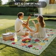 thumbnail image 4 of Sage Green Floral Outdoor Rug for Patio/Deck/Porch, Non-Slip Large Area Rug 3 x 5 Ft, Spring Flowers Leaves Farmhouse Indoor Outdoor Rugs Washable Area Rugs, Reversible Camping Rug Carpet Runner, 4 of 8