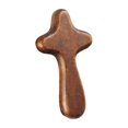 thumbnail image 1 of Cruz de madera para sostener la mano de la mano Cross decorativa Decorativa Tamaño de la palma Cross Cross Holding Cross Small For Table Christmas Marrón profundo, 1 of 8