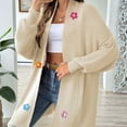 thumbnail image 6 of Sevevn Women's Winter Loose Solid Sweater Long Sleeve Cardigan Top Coat Gift for Girls, 6 of 6