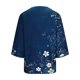 thumbnail image 2 of TaTaai Women's Roll Tab Sleeve Blouse, Printed V Neck Shirt, Linen Look Three Quarter Top for Casual Summer Gift, 2 of 5