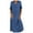 Blue, variant on LEAVINGSUO Fall Dresses for Women 2023 Women Casual Solid Dress V-Neck Roll Sleeve Button Loose Long Dress Dark Blue L