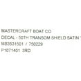 thumbnail image 3 of MasterCraft Boat Raised Decal Emblem 750229 | 50th Anniversary Shield, 3 of 3