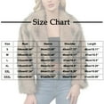 thumbnail image 3 of Gamivast Women's Short Faux Fur Cardigan Jacket Casual Long Sleeve Lapel Collar Coats Winter Warm Cropped Solid Color Open Front Tops Y2K Fall Fashion Jackets, 3 of 4