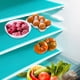 thumbnail image 1 of 20 piezas de forros lavables para refrigerr, alfombrillas para estantes de nevera, almohadillas para armario, gabinete, cajón, accesorios de cocina para organizar el hogar (Azul), 1 of 3