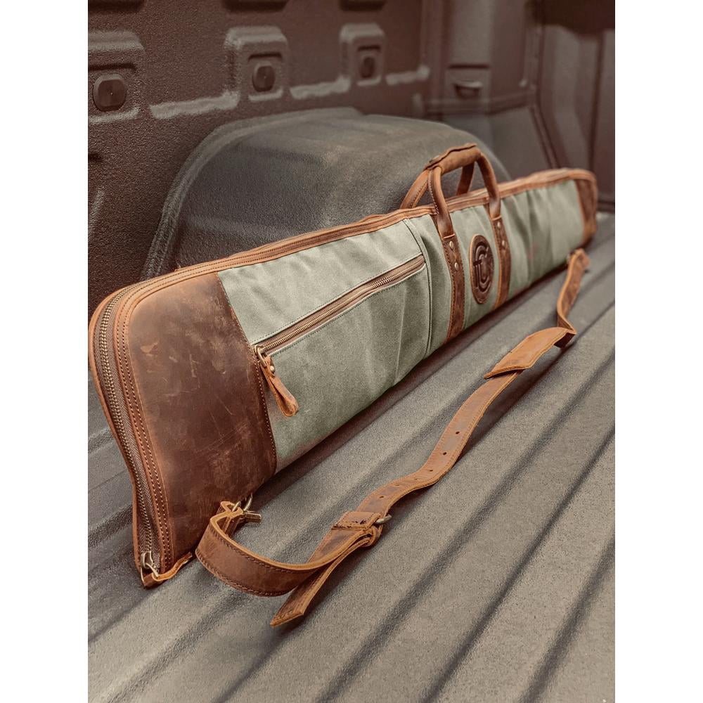 Outdoor Leisure Products Canvas and Leather Shotgun Case